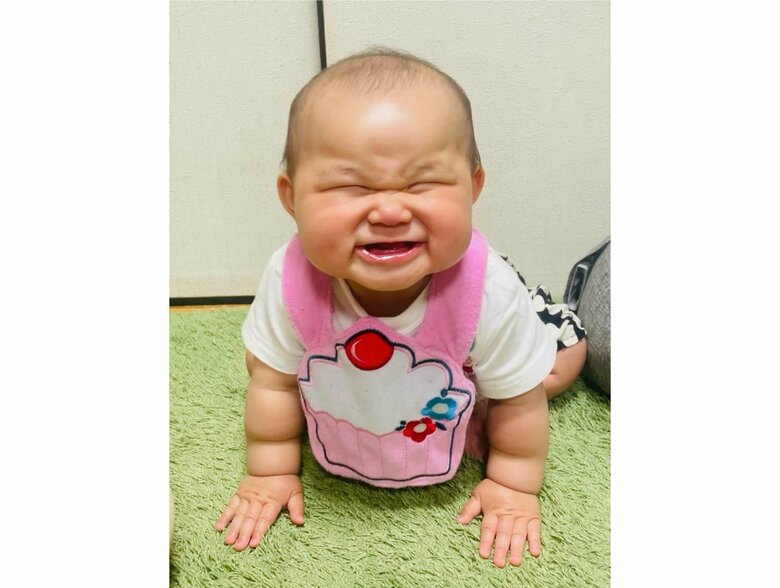 えびす様のようなくしゃくしゃの笑み（提供：とこ地蔵ちゃんさん）