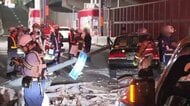 「突然のことでびっくりしてます。よく生きてたなって」とタクシー運転手　大阪・中央区でビルの外壁崩壊　高速道路の標識の柱がタクシーに当たる　阪神高速・高麗橋入口付近