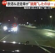 逆走車がパッシングで挑発した相手はパトカー！飲酒運転バレ身柄拘束　飲酒運転の車が電柱衝突…切れた電線から火花散る　アメリカ