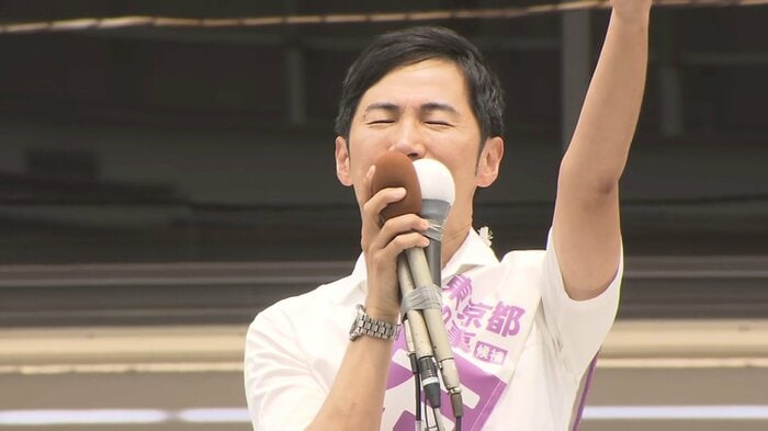 渋谷・宮益坂下での演説(7月6日)