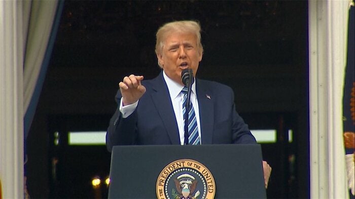 選挙戦の再開に自信を示すトランプ大統領