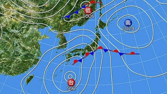 天気図　7日午前7時（予報）　日本気象協会より