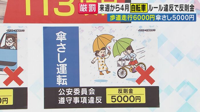 傘差し運転（関西テレビ「旬感LIVE とれたてっ！」より）
