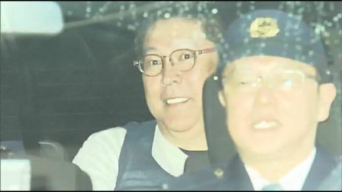 送検される立花容疑者（今月10日）