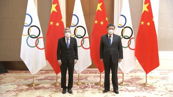 IOCバッハ会長と中国・習近平国家主席