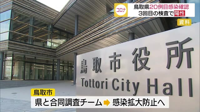 新型コロナ鳥取県20例目の感染者 3回目の検査で陽性判明(鳥取)