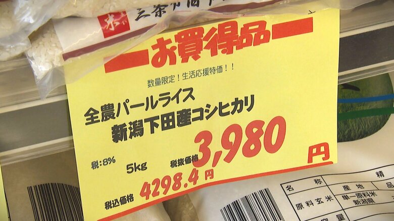 「もはや米は高級食材」価格高騰続く中…米が“お買い得品”に！？そのワケは「売れずに滞留してしまう米が…」 新潟｜FNNプライムオンライン