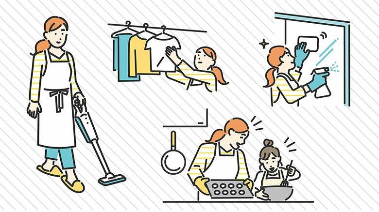 家庭での家事負担は女性に集中、負担割合は7.5割　家事の負担を減らすため「冷凍・レトルト食品」「まとめ買い」「アイロンなし衣類」を利用