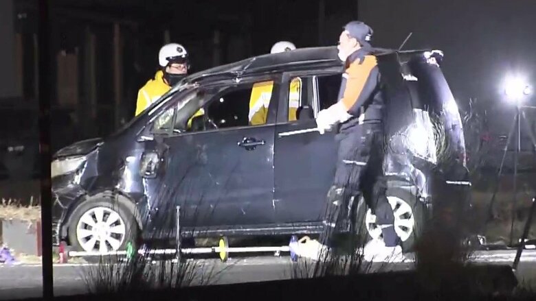 【続報】右折しようとしてバランス崩し横転か…“定員オーバー”軽乗用車が単独事故起こし男子高校生（17）死亡・4人重軽傷　茨城・神栖市｜FNNプライムオンライン