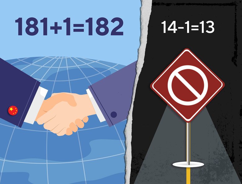 ”中国は増えて、台湾は減った”（華春莹氏のツイッターより）