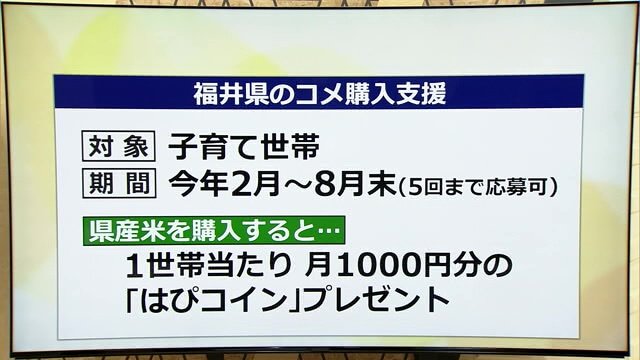 福井県のコメ購入支援