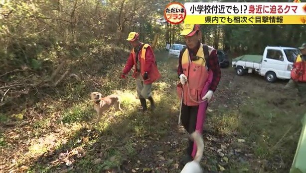 猟友会メンバーと犬