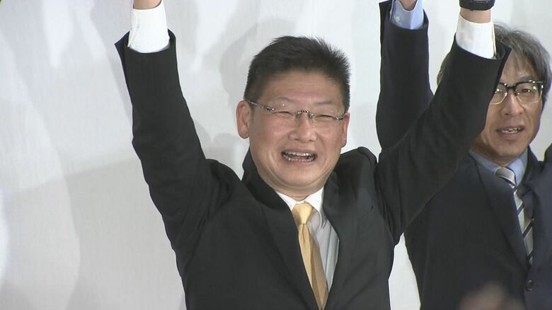 自民党の元職・若林健太さん（62）が当選