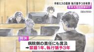 ドリルで神経の一部切断…手術ミスの医師に“執行猶予”つき判決　赤穂市民病院の医師だった男に禁錮１年・執行猶予３年　患者家族「母の身体の自由・失われた時間は二度と戻らず」
