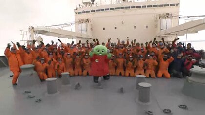 ガチャピンが「南極」から中継　観測船「しらせ」の様子は?