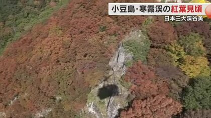 【映像あり】紅葉と渓谷美を上空から楽しめる…香川を代表する紅葉スポット・小豆島　寒霞渓の紅葉【香川】