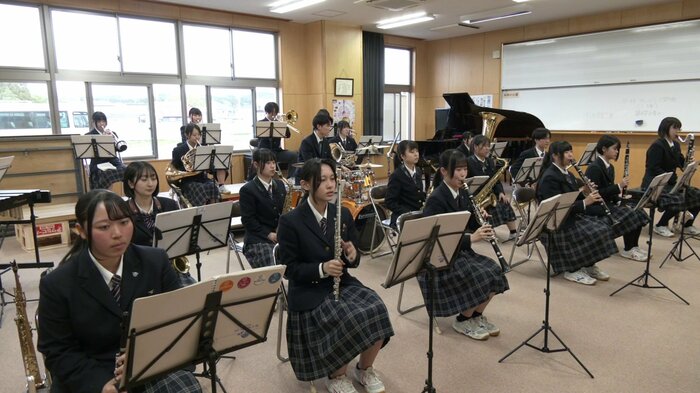 7月のあきた総文2026に向け練習に熱が入る秋田北鷹高校吹奏楽部