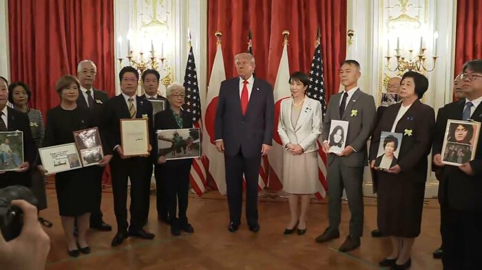 トランプ大統領は来日中に拉致被害者家族と面会し「全力で取り組む」と解決への協力を表明（2025年10月28日）