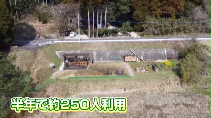上から見たキャンプ場。利用できるのは1日1組限定だ