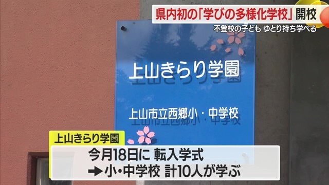 この春から、上山きらり学園には10人の児童・生徒が通う