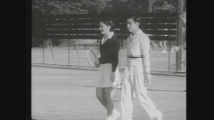 軽井沢会のテニスコート(1958年)