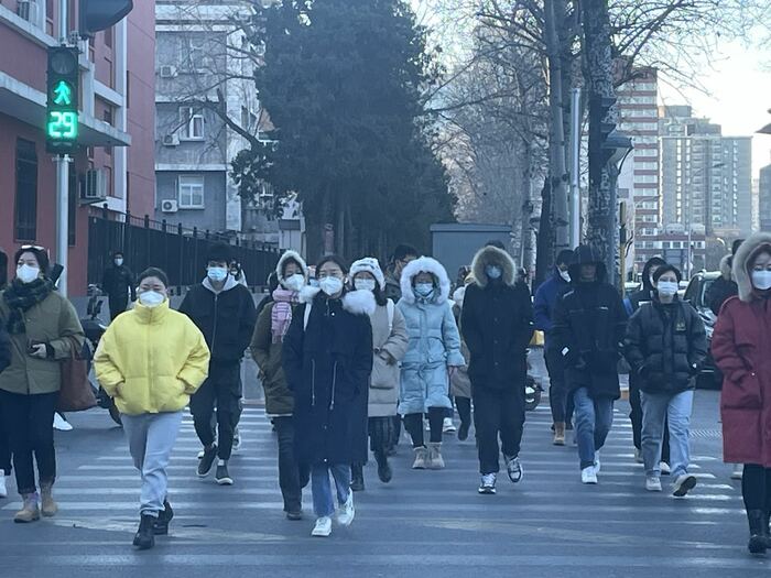 北京の冬は寒い。防寒は必須だ