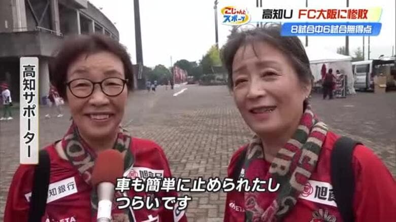 【高知U】ホーム４失点の惨敗にブーイング「点取れよ！」元所属選手にダメ押し弾浴び、19位へ転落｜FNNプライムオンライン