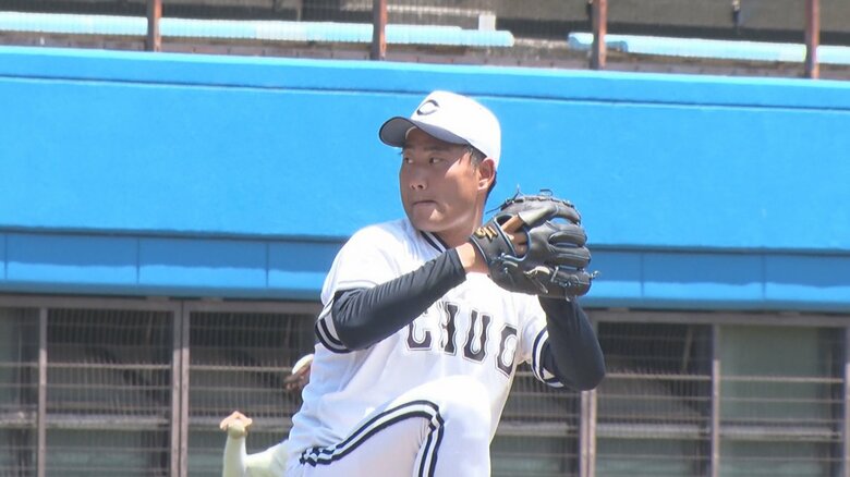 富山商業出身、中央大学の岩城颯空投手が西武ライオンズに2位指名、最速152キロのストレートが武器の本格派左腕｜FNNプライムオンライン