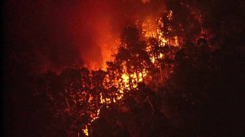 【警戒】焼失面積2000ヘクタール超えるも火の勢い衰えず…岩手・大船渡市の山火事から7日目　4600人に避難指示・3939人が避難生活｜FNNプライムオンライン