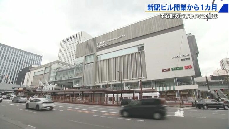 新広島駅ビル開業1カ月も客足好調　一方「お客を取られた」街の中心部…　8月3日開業の広電新ルートに“駅周辺との回遊性”や相乗効果を期待　｜FNNプライムオンライン