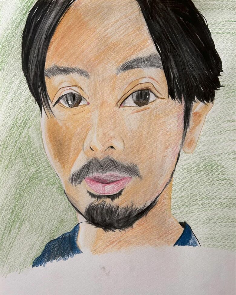 小学3年生の時に描いた「パパの似顔絵」