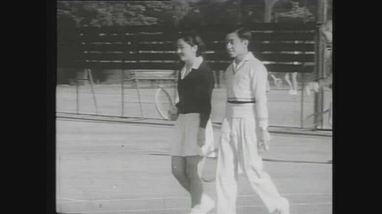 軽井沢会のテニスコート（1958年）　