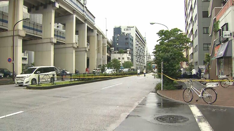 発生直後の現場の様子（東京・港区 2022年6月15日）