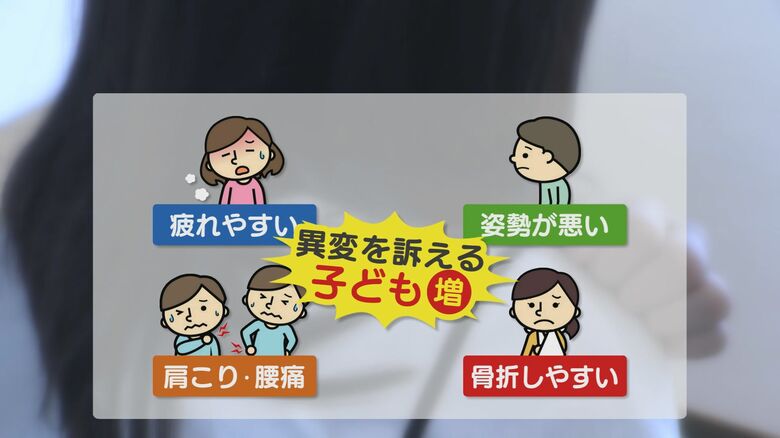 体力低下で異変訴える子ども増加