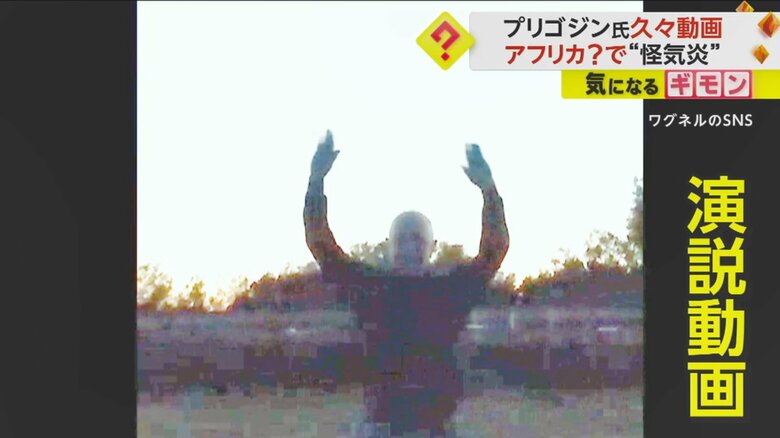 シルエットのおぼろげな演説動画が出回ったこともあった