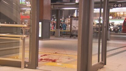 事件現場（JR長野駅前　1月22日夜）