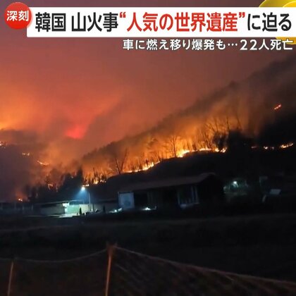 「不安で眠れない」世界遺産の歴史地区に山火事迫る韓国で1300年の伝統誇る寺院全焼…消火ヘリ墜落や避難中の車爆発などで22人死亡