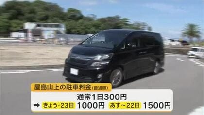渋滞解消を目的　高松市の屋島山上駐車場の駐車料金を引き上げる社会実験をスタート【香川】