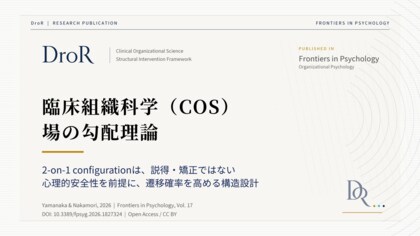 臨床組織科学（COS）の場の勾配理論──Field Gradient Theoryと2-on-1 configurationによる構造的介入
