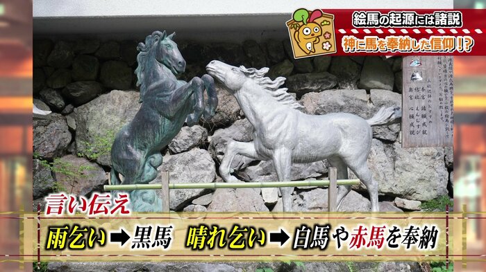 神に生きた馬を奉納した古代の信仰（諸説あり）