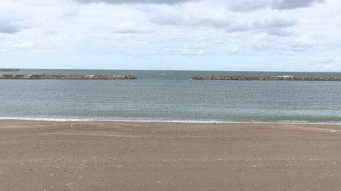 事故が起きた番神海水浴場(柏崎市)