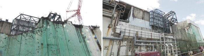 2019年取材時（左）と2026年取材時（右）の3号機