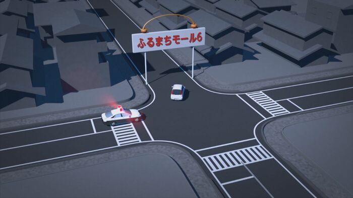 パトカーに追われ商店街へ侵入した軽自動車(イメージ)