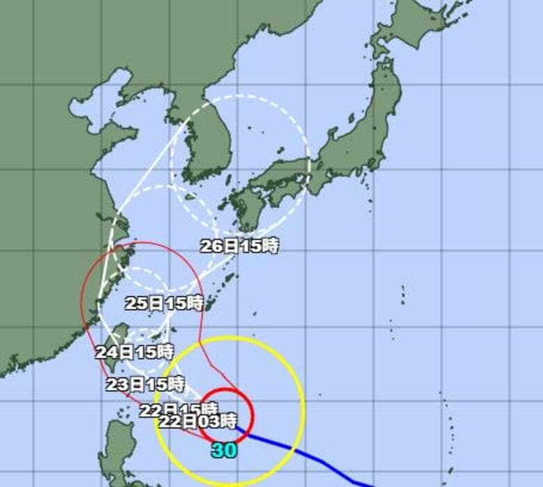 【台風情報】大型で猛烈な台風30号の最新進路と影響は？猛烈な勢力維持したまま進む予想…気象予報士「週末から来週火曜ごろまで影響出る可能性」｜FNNプライムオンライン