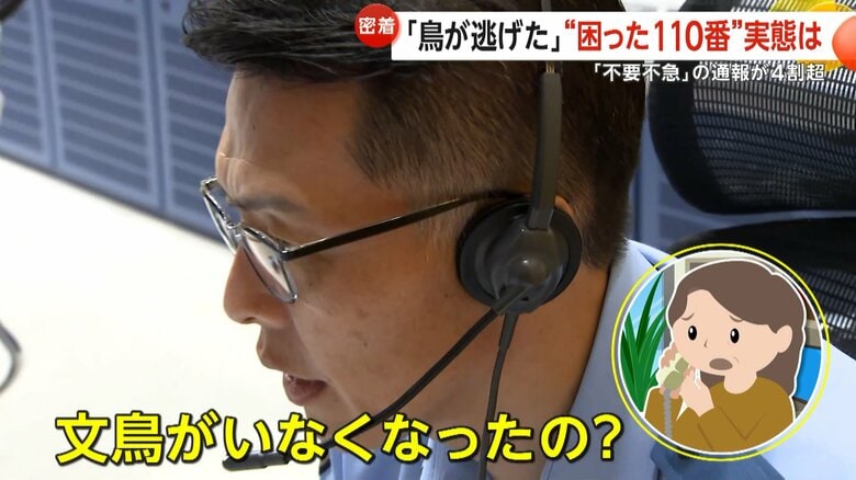「文鳥逃げた！」「夜中に太鼓！」“困った110番”の実態…取材時も4割超が不要不急「助かる命も助からない」福岡県警｜FNNプライムオンライン