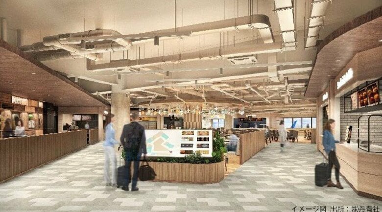 福岡空港国内線のフードホールが移転・リニューアル　4月1日オープン　海鮮丼・鉄板焼・うどん・ステーキなど8店舗　滑走路を一望｜FNNプライムオンライン
