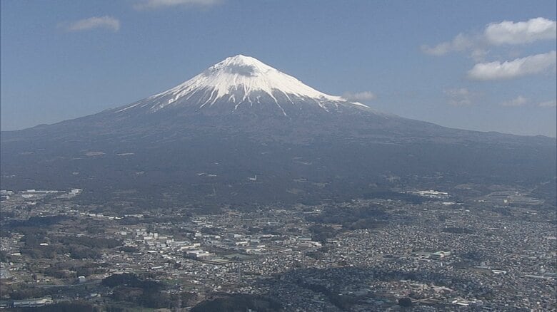 富士山を囲むように広がる市街地