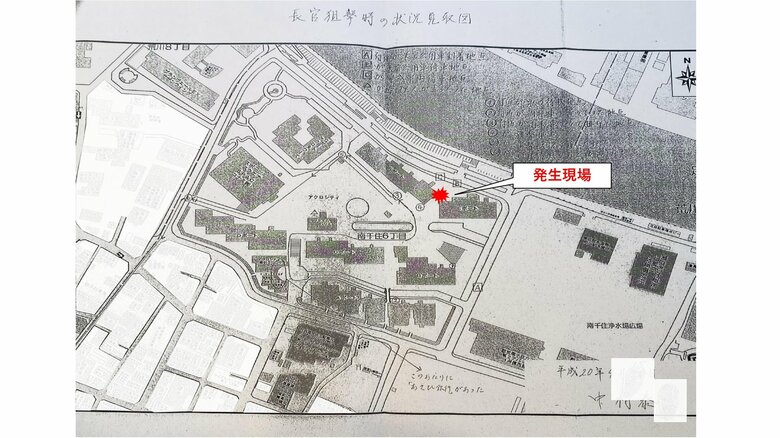 自ら犯行手順を記した中村作成の地図