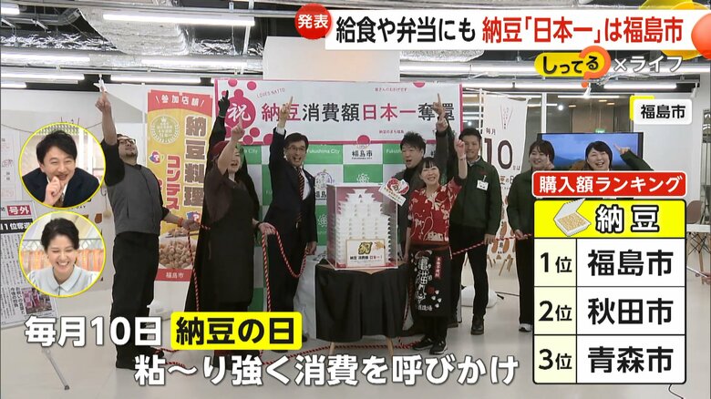 毎月10日を「納豆の日」として日本一を目指した福島市