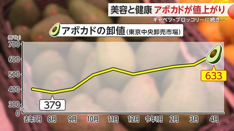 2023年の8月に比べて1.6倍以上の値上がりになっている